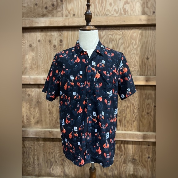 Adidas x Philip Colbert “Save The Lobster” Collaboration Button-Down Shirt Large - Picture 2 of 13
